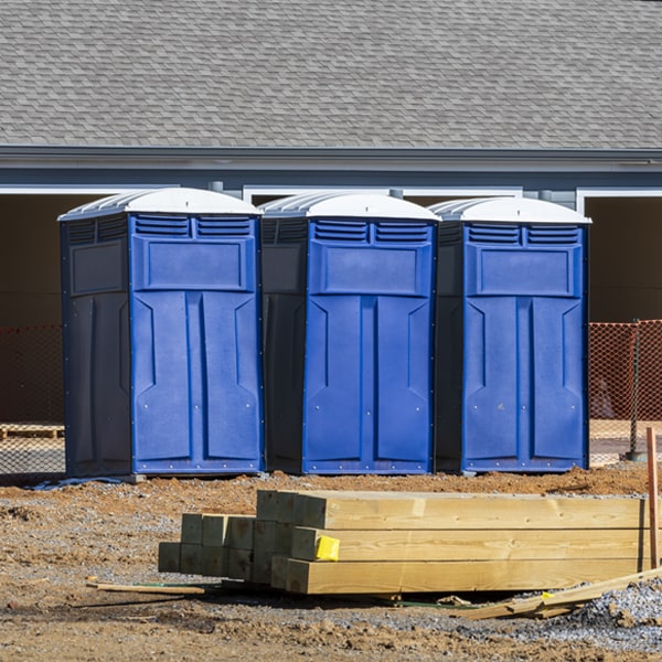 how often are the porta potties cleaned and serviced during a rental period in Brenham